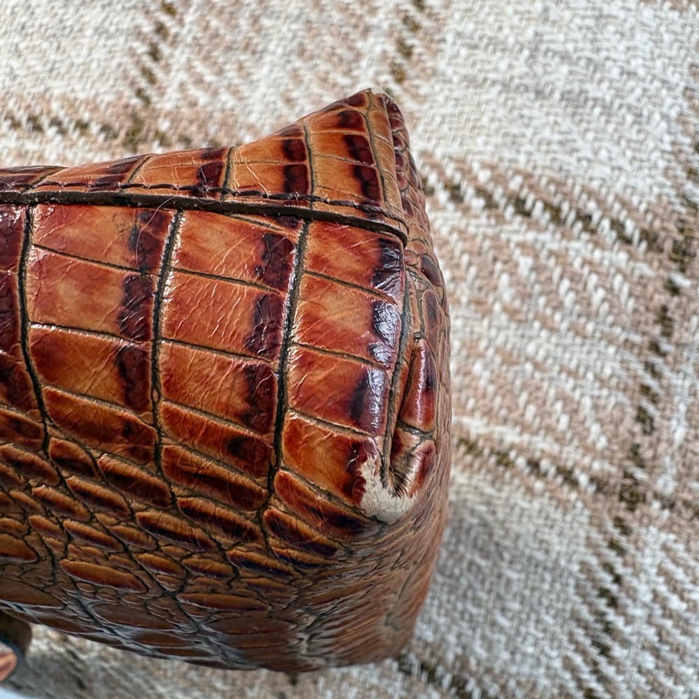 BRAHMIN Lorelei Shoulder/Clutch Handbag Pecan Croco Embossed Leather - Picture 9 of 13